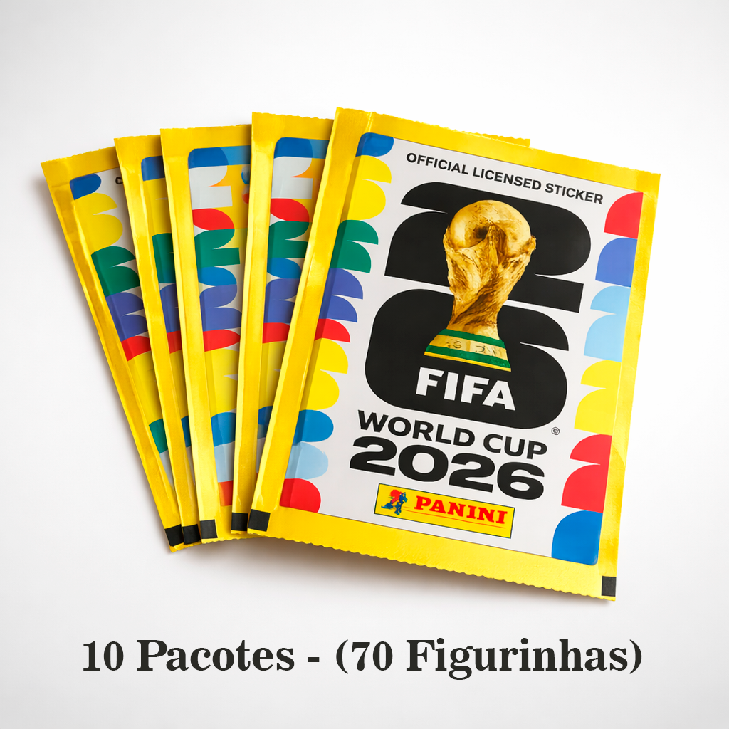 Kit com 10 Pacotes de Figurinhas (70 Figurinhas no Total)
