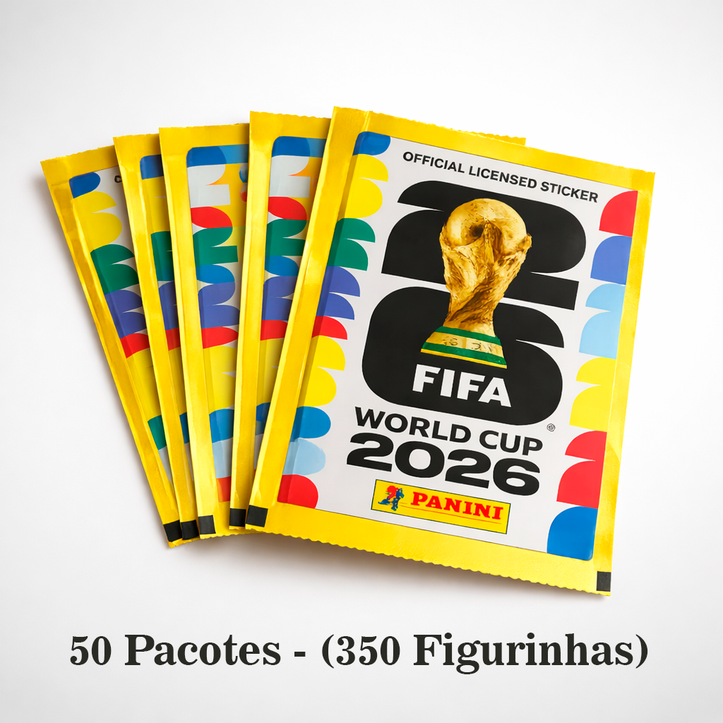 Kit com 50 Pacotes de Figurinhas (350 Figurinhas no Total)